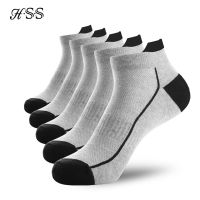 卍▨☜  5 Pairs organic cotton men socks thin knit mesh ankle socks summer fitness breathable quick dry short sock for cycling Plus size