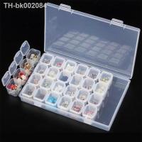 ✎❂ 28 Slots Clear Plastic Empty Storage Box Nail Art Rhinestone Tools Jewelry Beads Display Storage Box Case Organizer Holder