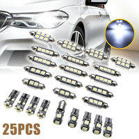 25Pcs White LED Lights Bulbs DC 12V Car Interior Set Super Bright Kit for X5 E70 M 2007-2013