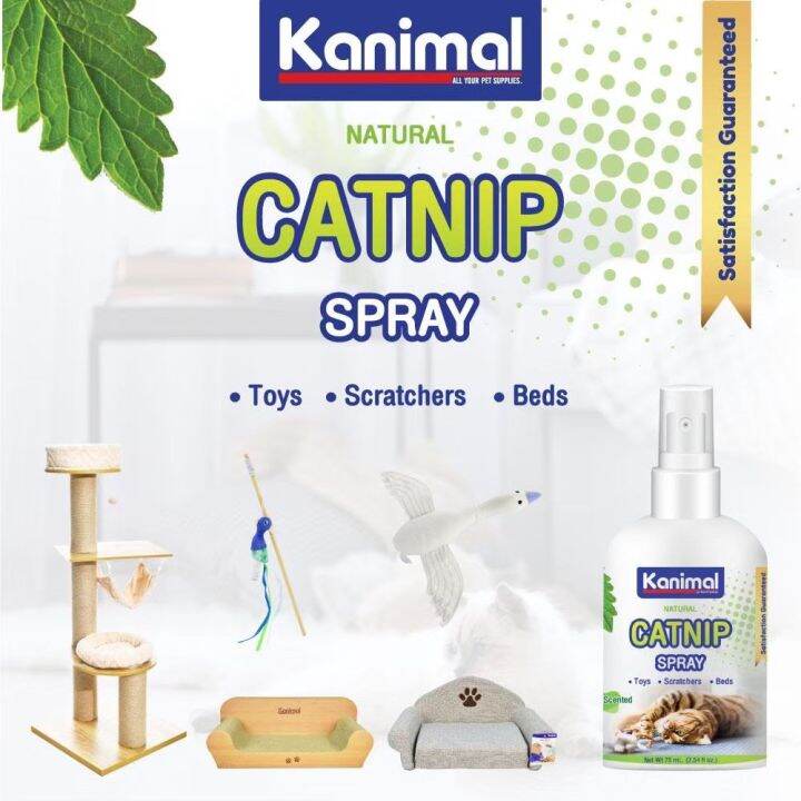 kanimal-catnip-spray-สเปรย์แคทนิป-ผงแคทนิป-กัญชาแมว-ช่วยให้แมวผ่อนคลาย-ลดความเครียด-แมวสนุกเคลิบเคลิ้ม