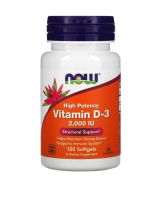 [ วิตามินดี 3 ] Now Foods, Vitamin D-3 (2,000 IU) x 120 ซอฟเจล (Softgels)