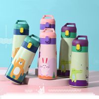 350Ml/500Ml High Quality Kids Thermos Mug Double Stainless Steel Cartoon Vacuum Flask Water Bottle Tumbler Children Cute Thermal