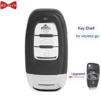 【♕】 beads.and.accessories สำหรับ Audi A6 A6L Q7 Keyless-Go อัพเกรดรถยนต์เคสกุญแจ Fob ฝาครอบ3ปุ่ม