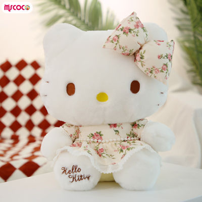 MSCOCO Boneka Mainan จำลองน่ารักสร้างสรรค์หมอนยัดตุ๊กตาหนานุ่มลาย Hello Kitty น่ารักสำหรับเด็กผู้หญิง