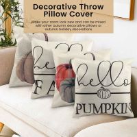 Fall Pillow Covers 18X18 Set of 4 for Autumn Decoration Fall Decor Pumpkin Fall Pillows Decorative Throw Pillows