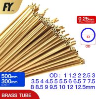 Brass pipe 0.25mm wall thickness 1-12.5mm OD brass tube 300 500mm length Straight tubing copper tube thin-walled Small diameter Industrial Supplies