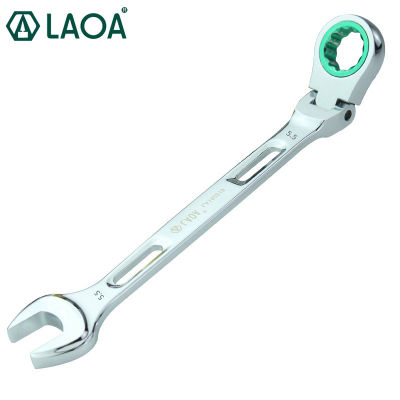 LAOA Multifunction Ratchet Wrench CRV Ring Spanner Head Adjustable Wrench Open Spanner Auto repair wrench