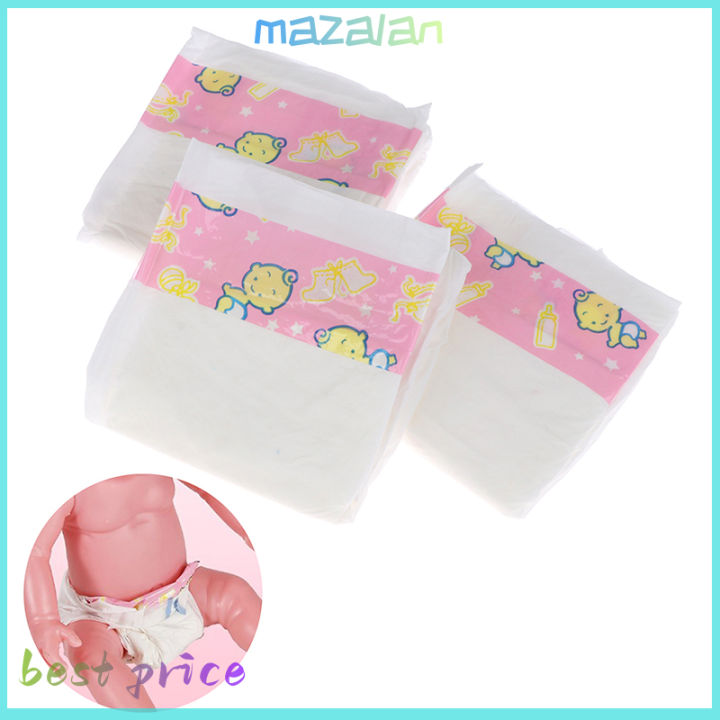 mazalan-กางเกงผ้าอ้อม3ชิ้นสวมใส่สำหรับตุ๊กตาอุปกรณ์เสริมของขวัญของเล่นเด็ก