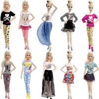 Mix Style 1 Pcs Outfit Fashion Suit Casual Dress Cool Shirt Trousers For Barbie Doll Clothes For 1/6 BJD Accessories Toy JJ