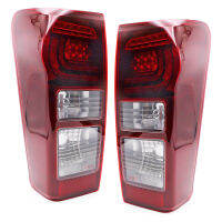 เสื้อไฟท้าย LED เลนส์แดงเข้ม เบ้าดำ ข้างซ้าย+ขวา จำนวน 2 ชิ้น Isuzu D-max X-Series V-Cross อีซูซุ ดีแมกซ์  2ประตู 4ประตู ปี 2018 - 2020