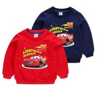 COD DDDGRYTRY 10 สีในฤดูใบไม้ร่วงเด็กแขนยาวเรื่องรถการ์ตูน Lightning McQueen เสื้อกันหนาวผ้าฝ้าย (สามารถขายส่งได้)