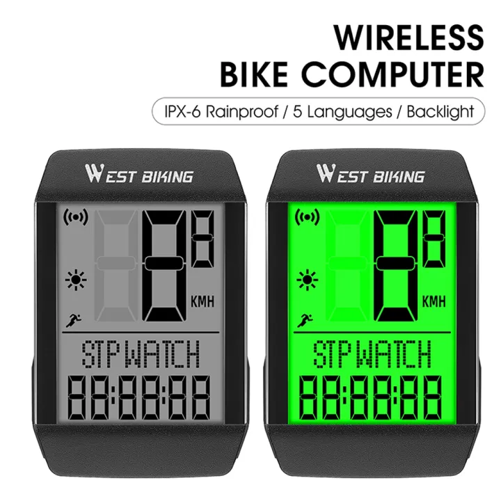 5ภาษาจักรยานเครื่องวัดความเร็วขี่จักรยานกันน้ำ-mileometer-multi-functional-มาตรวัดความเร็วจักรยาน-full-หน้าจอ-backlight-นาฬิกาจับเวลาสำหรับจักรยาน
