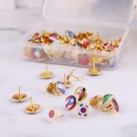 100pcsbox Map Tacks National Flag Glue Thumbtack Push Pins Notice Board Markers Dropshipping