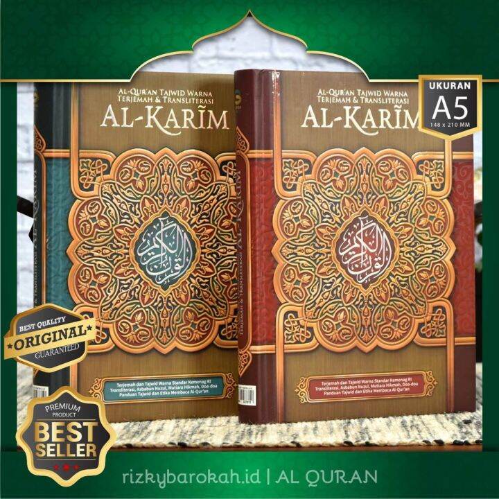 15x21cm Al Quran Terjemah Dan Transliterasi Tajwid Warna Al Karim