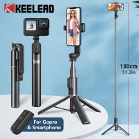 1.3M Selfie Stick Tripod with Wireless Bluetooth Remote Control for GoPro Hero 11 10 9 Insta360 DJI Action Camera for SmartPhone