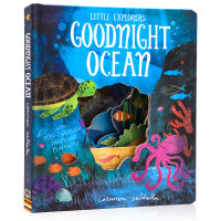 Little Explorers Series hole book good night ocean English original picture book goodnight ocean Creative hollow out design childrens English Enlightenment cognition cardboard book hole book interesting parent-child bedtime reading