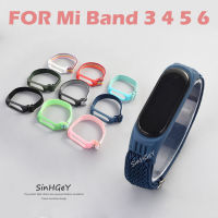 สายเส้นใยไนลอนสำหรับ Xiaomi Mi Band 6 5,สายเปลี่ยนสายรัดข้อมือระบายอากาศได้ดีรุ่นลิมิเต็ดปี Band4 Band5สำหรับสายรัดข้อมือกีฬาเสี่ยวหมี่ Mi Band 3 4