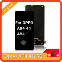 6.43 "จอแสดงผลเดิมสำหรับ A94 Oppo CPH2203ชิ้นส่วนจอสัมผัสแอลซีดีของเครื่องแปลงดิจิทัลสำหรับ Oppo A94 5G CPH2211จอแอลซีดีพร้อมกรอบ