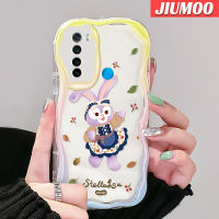 เคส JIUMOO สำหรับ Xiaomi Redmi Note 8 Note 8T Note 9เคสการ์ตูนกระต่ายสีม่วงหลากสีน่ารักเนื้อครีมนิ่มเคสมือถือกันกระแทกแบบใสที่สร้างสรรค์ปลอกป้องกันซิลิโคนโปร่งใสลายกล้องถ่ายรูป