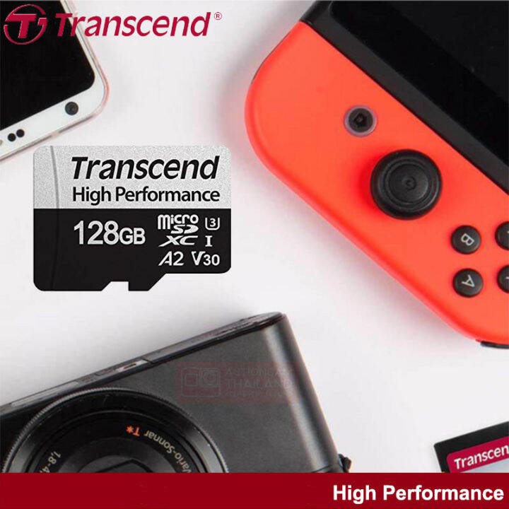 transcend-high-performance-microsd-card-128gb-r-100mb-s-w-85mb-s-เมมโมรี่-สำหรับ-โทรศัพท์-เครื่องเล่นเกมส์-nintendo-รับประกัน-2-ปี