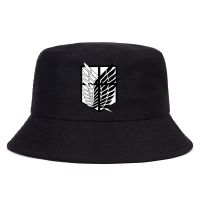 ✇ Attack On Titan Attacking giant 100 cotton hat free wing mens ladies fisherman hat foldable hat