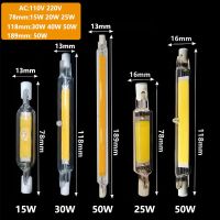 หลอดไฟฮาโลเจนเปลี่ยนได้หลอดไฟซังพลังงานสูง J78ขนาด78มม. 118มม. 189มม. หลอดแก้ว AC110V 120V 130V 220V 240V