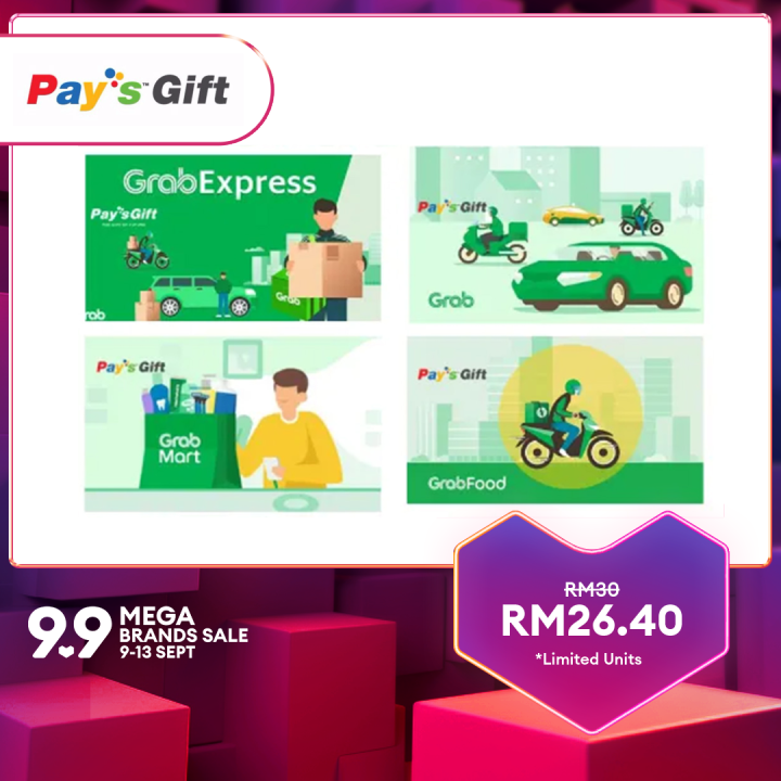 GrabGifts (Platform-Wide) RM30 cash e-Voucher- 30 days validity | Lazada