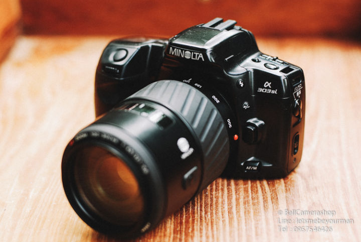 ขายกล้องฟิล์ม-minolta-a303si-serial-97750408-พร้อมเลนส์-minolta-100-300mm