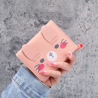 SELENAAL Japanese Kawaii Retro Solid Color Vintage Fashion Korean Style Wallet Womens Coin Purse Cartoon Student Card Holder