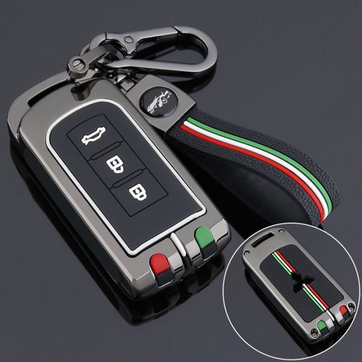 Zinc Alloy Luminous Remote Car Key Case Cover Fob Bag Holder For Mitsubishi Outlander Triton