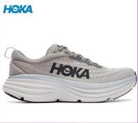 Hoka Bondi 8 D X-Wide Shark Grey Black Men Road Running Marathon 1127955-SHMS รองเท้าวิ่งพื้นโฟมที่นุ่มกว่า น้ำหนักเบากว่า ใส่สบาย