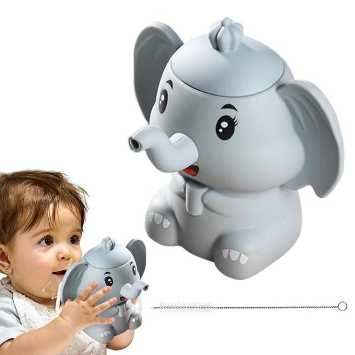 sippy-cups-with-straw-cartoon-elephant-silicone-bottle-creative-straw-cup-shatter-resistant-sippy-cup-food-grade-training-cups-for-students-kids-children-girls-boys-astounding