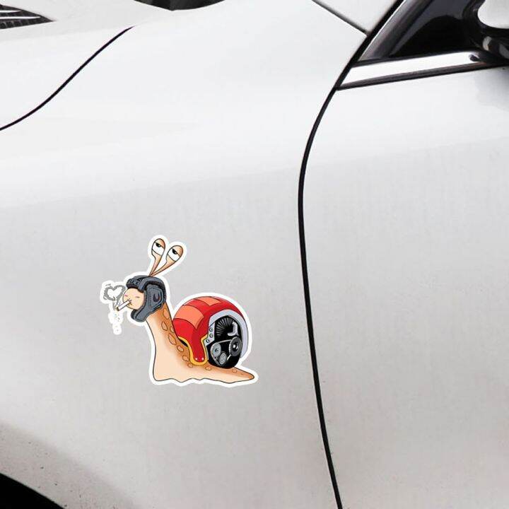 yjzt-15-8cmx16-5cm-cartoon-personality-snail-car-sticker-decal-pvc-c29-0873