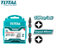 TOTAL ดอกไขควงลม แบบ 2 หัว ปากแฉก PH2 x 65 มม. (แพ็คละ 10 อัน) รุ่น TACIM16PH233 ( Impact Screwdriver Bit ) ดอกไขควง