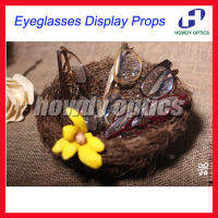 Free Shipping Personality Bird Nest Shape Of Eyewear Eyeglasses Sunglasses Display Prop Stand For Optical Store Window Display