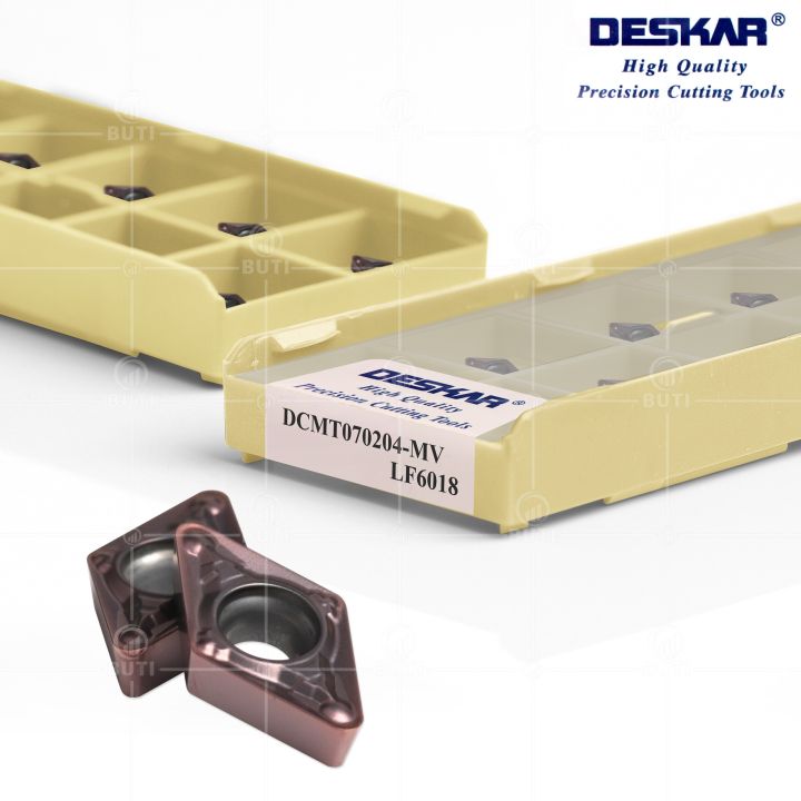 deskar-100-ของแท้-dcmt070204-dcmt070208-mv-dcmt11t304-dcmt11t308-lf6018-เครื่องตัดเครื่องกลึง-cnc-เครื่องตัดคาร์ไบด์แทรกเครื่องมือกลึง