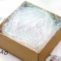 50/100g Wedding Decoration Colorful Raffia Silk Paper Fruit Gift Box with Hand Bag Candy Packaging Decor Filler Party Supply