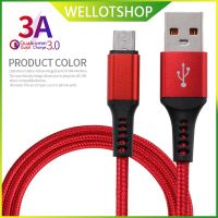 USB Micro cable 3A Fast Charger USB Mirco Cable Micro USB For Phone Tablet Black&amp;Red 1.2M