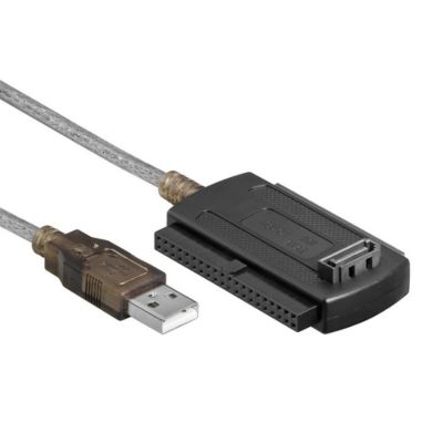 【ยืดหยุ่น】3in1 USB 2.0 IDE SATA 5.25 S ATA 2.5 3.5นิ้วฮาร์ดดิสก์ไดรฟ์ดิสก์ HDD อะแดปเตอร์เคเบิ้ลสำหรับแล็ปท็อปพีซีแปลง