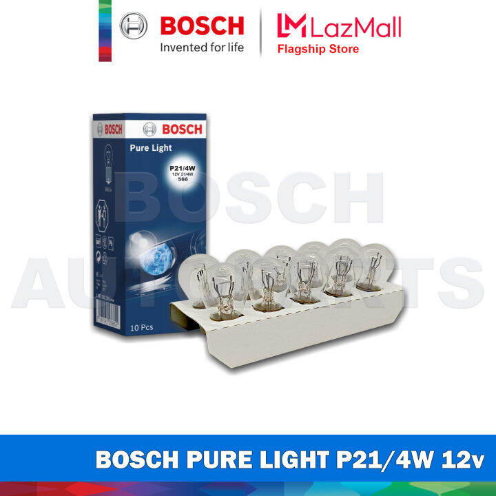 Lampadine Auto Bosch Pure Light P21/4W - 12V, BAZ15d, Confezione Da 2 Pezzi, Per Fari E Luci Posteriori - Foto 2