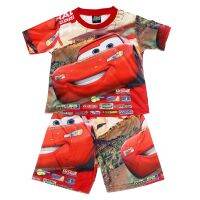 เสื้อผ้าเด็กเด็กชายชุดรถยนต์ Lightning Mcqueen 95เสื้อผ้าชุดเสื้อผ้าเด็กชุดสำหรับ3-7ปี