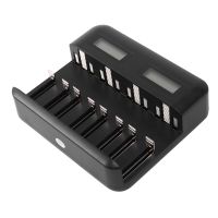 8 Slots Lcd Display Usb Smart Battery Charger For Aa Aaa Sc C D Size Rechargeable Battery 1.2V Ni-Mh Ni-Cd Quick Charger