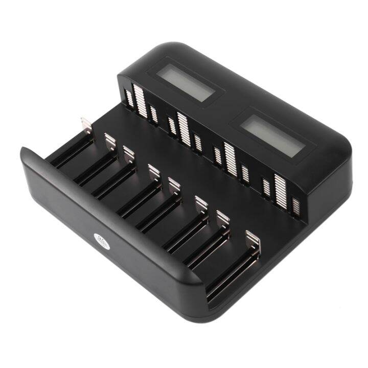 8 Slots Lcd Display Usb Smart Battery Charger For Aa Aaa Sc C D Size