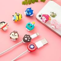 300ชิ้น/ล็อตสายเคเบิล Usb การ์ตูนหูฟังอุปกรณ์ป้องกันหูฟังประหยัดสายสำหรับข้อมูลเคเบิลการป้องกันสายชาร์จโทรศัพท์มือถือ