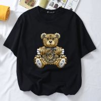 2023 เสื้อยืดคอกลมแขนสั้น Classic Bear  ผ้าคอตตอนแท้ 100% (สินค้าพร้อมส่ง) เสื้อยืดผู้ชายราคาถูก เสื้อยืดคู่รัก 16-Bear