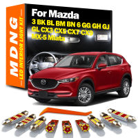 MDNG Canbus โคมไฟในร่มสำหรับ Mazda 3 BK BL BM BN 6 GG GH GJ GL CX3 CX5 CX7 CX9 MX-5 Miata หลอดไฟ LED ภายในชุด