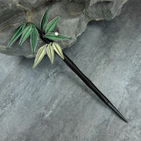 2021Bamboo Hair Stick Ebony Wood Mulberry Silk Leaf Hair Pins For Women Chinese Hairpin Pince Cheveux Hair Accessories WIGO1517