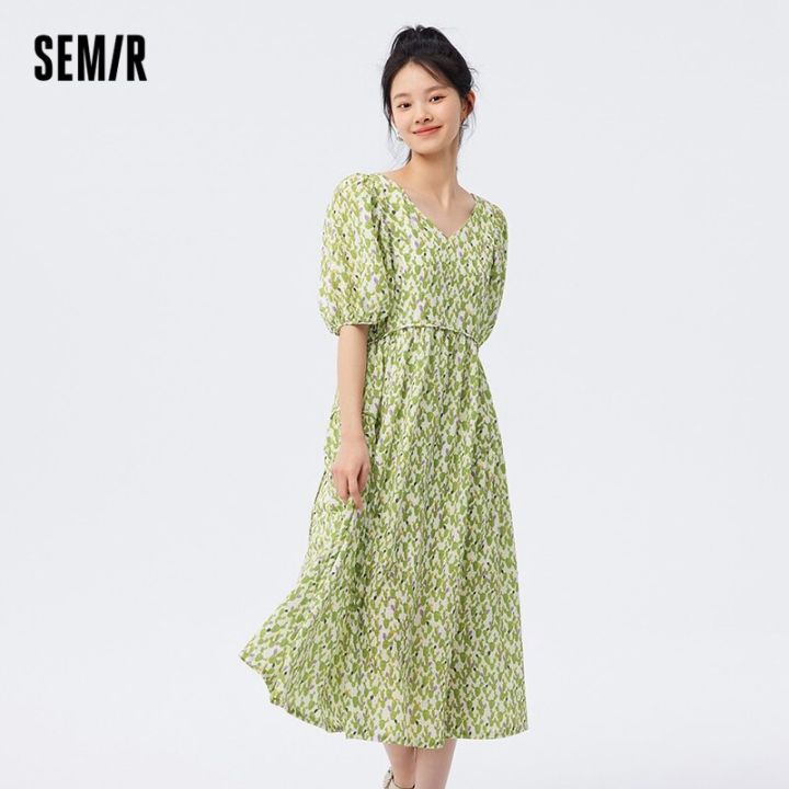 semir-dress-women-v-neck-2023-new-summer-slim-fit-texture-chiffon-dress-for-woman