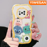 "YIWESAN เคสสำหรับ Xiaomi Poco X3 NFC Poco X3 Pro Poco X3 GT Poco X4 NFC X4 GT เคส F4 M3การ์ตูนหมีสตรอเบอร์รี่น่ารักและสัตว์ประหลาดตัวเล็กๆเคสขอบโค้งที่ชัดเจนฝาครอบป้องกันเคสมือถือเนื้อครีมใส"