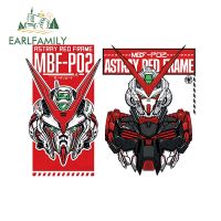 EARLFAMILY 13ซม. สำหรับ GUNDAM RX สติ๊กเกอร์พันรถด้วยไวนิลสติกเกอร์รถตลกกันน้ำกันรอยขีดข่วนตกแต่งขอบหน้าต่างลำต้น